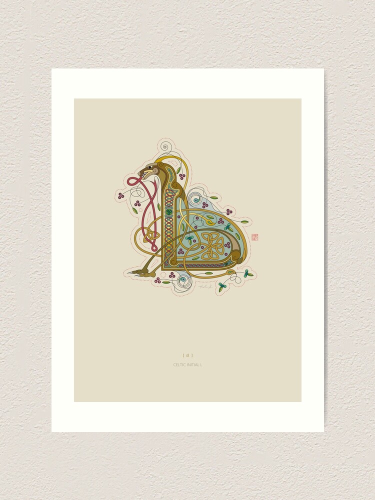 Alternate view of Celtic Initial L Art Print