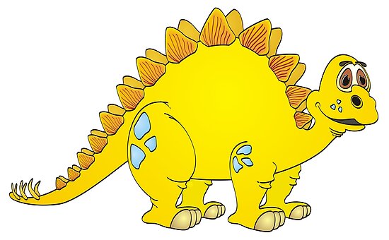 yellow stegosaurus