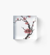 Plum Flower Tree Acrylic Block