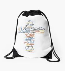 Buffy the Vampire Slayer word scramble Drawstring Bag