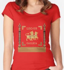 Standard of the Gallic Third Roman Legion - Vexilloid of Legio III Gallica Women's Fitted Scoop T-Shirt