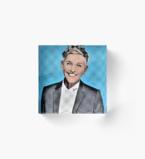 Pop Art Illustration von Ellen DeGeneres Acrylblock