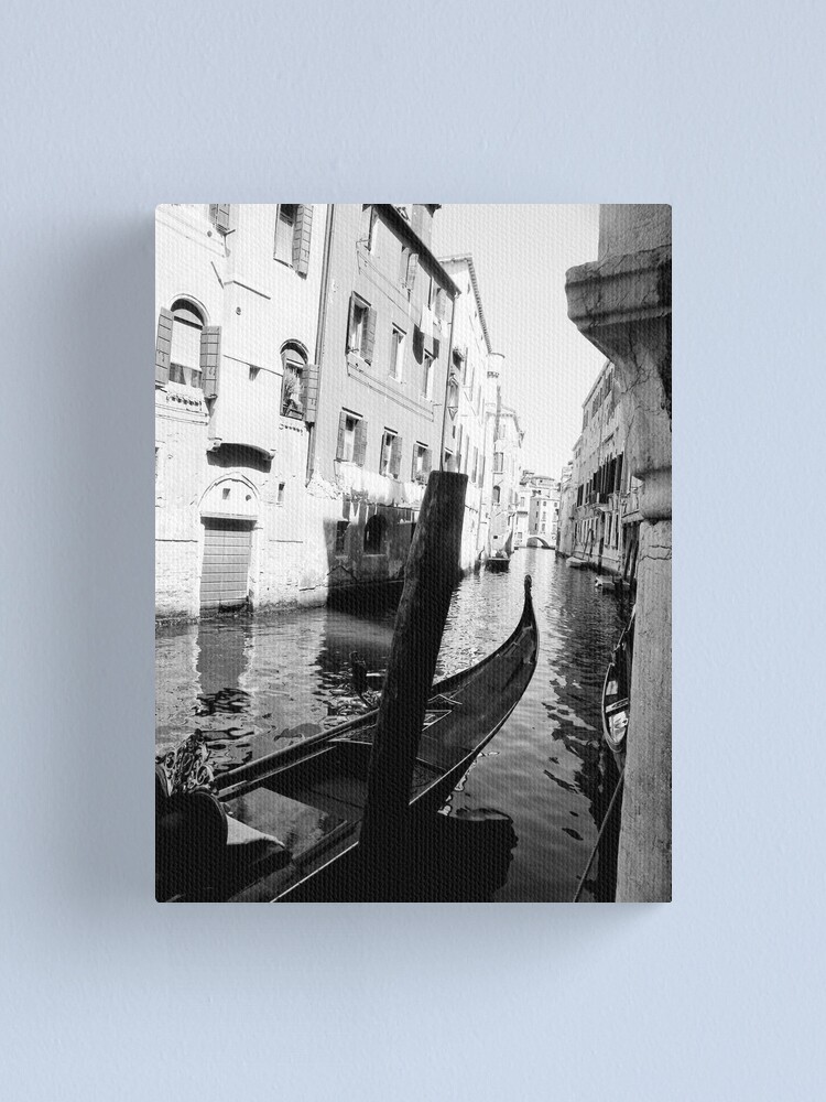 "Venice black and white" Canvas Print by rosscaughers Redbubble