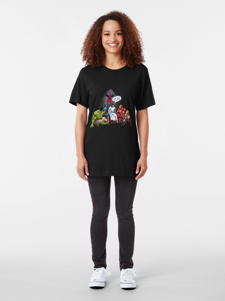 Alternate view of AND THAT'S HOW I SAVED THE WORLD! - Jesus Slim Fit T-Shirt