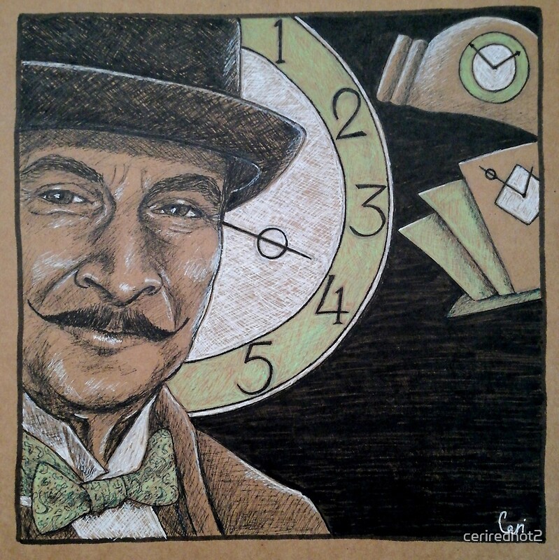 "Hercule Poirot, The Clocks" by ceriredhot2 Redbubble