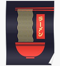 Ramen Japanese Food Tonkotsu Noodle Bowl - Black Poster