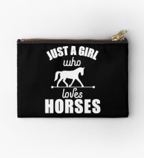 'Just A Girl Who Loves Horses' Horse Lover Zipper Pouch