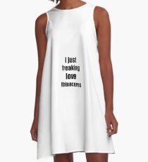 Rhinoceros Lover Funny Gift Idea Animal Love A-Line Dress