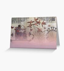 Old Egyptian Art Enhanced With Soft Light Greeting Card