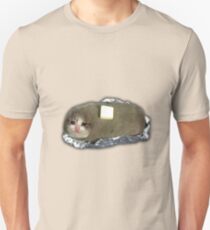 sad potato cat with butter Slim Fit T-Shirt