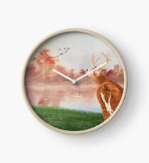 16x20 buck fever Clock