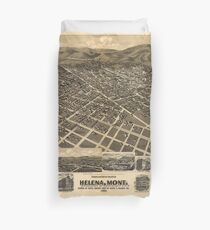 Vintage Pictorial Map of Helena MT (1890) Duvet Cover