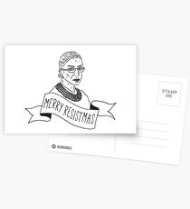 Ruth Bader Ginsburg Merry Resistmas Postcards