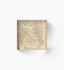Vintage Map of The Aegean Sea (1835) Acrylic Block