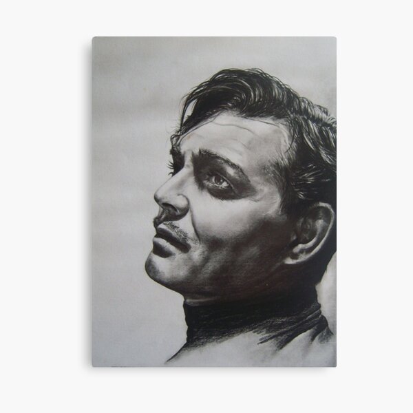CLARK GABLE..PENCIL ON PAPER Canvas Print