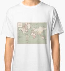 Vintage Map of The World (1915) Classic T-Shirt
