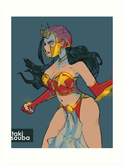 yaoyorozu as darna art print by tonzustark redbubble redbubble