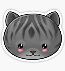 Grey Tabby Cat Kawaii Sticker