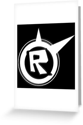 Roblox Logo Remastered Black Greeting Card By Lukaslabrat - roblox logo remastered photographic print by lukaslabrat redbubble