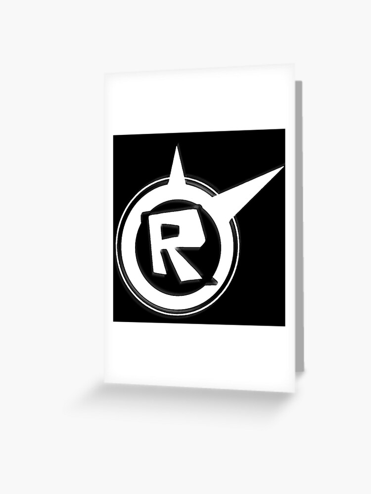 Roblox Logo Remastered Black Greeting Card By Lukaslabrat - roblox logo remastered photographic print by lukaslabrat redbubble