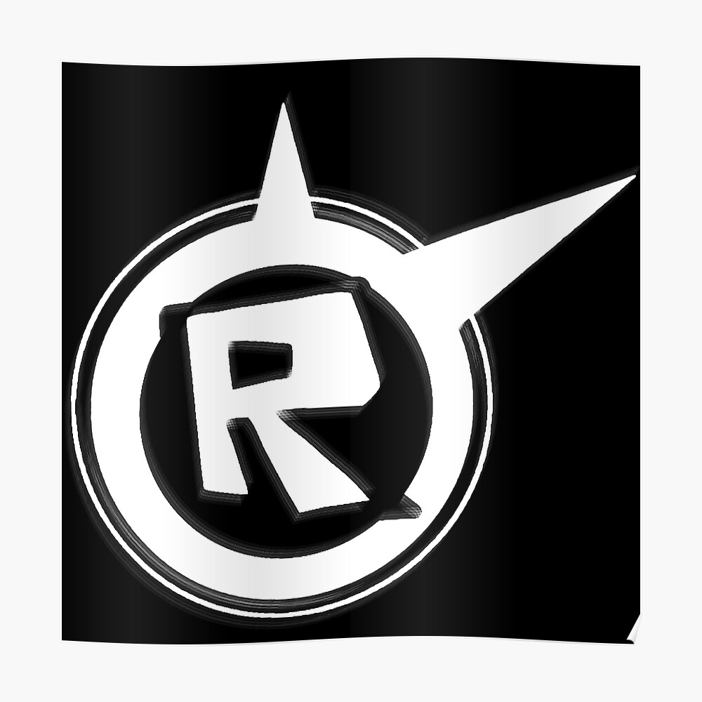 Roblox Logo Remastered Black Poster - Roblox Hacks Free 2018