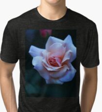 Blushing Pink Rose Tri-blend T-Shirt