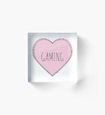 Bloque acrílico Corazon de juego