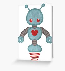 Roboter-Liebe Grußkarte