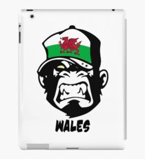 Wales Flag - Coat of Arms - Dragon - Great Britain - UK - Monkey Cartoon iPad Case/Skin