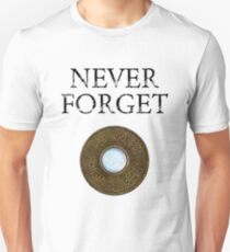 Camiseta unisex Nueva York nunca olvide el token del metro