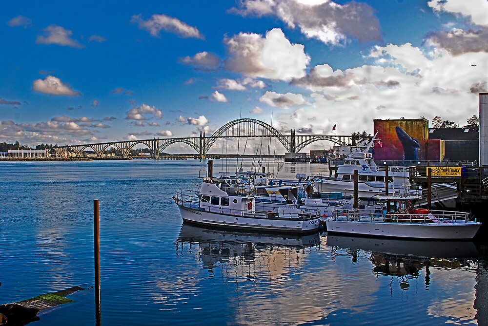 "Yaquina Bay, Newport, Oregon" by Bryan Spellman Redbubble