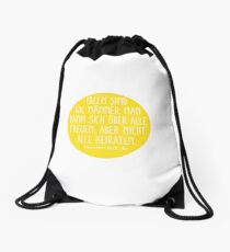 Ideen sind wie Männer - print Rucksackbeutel