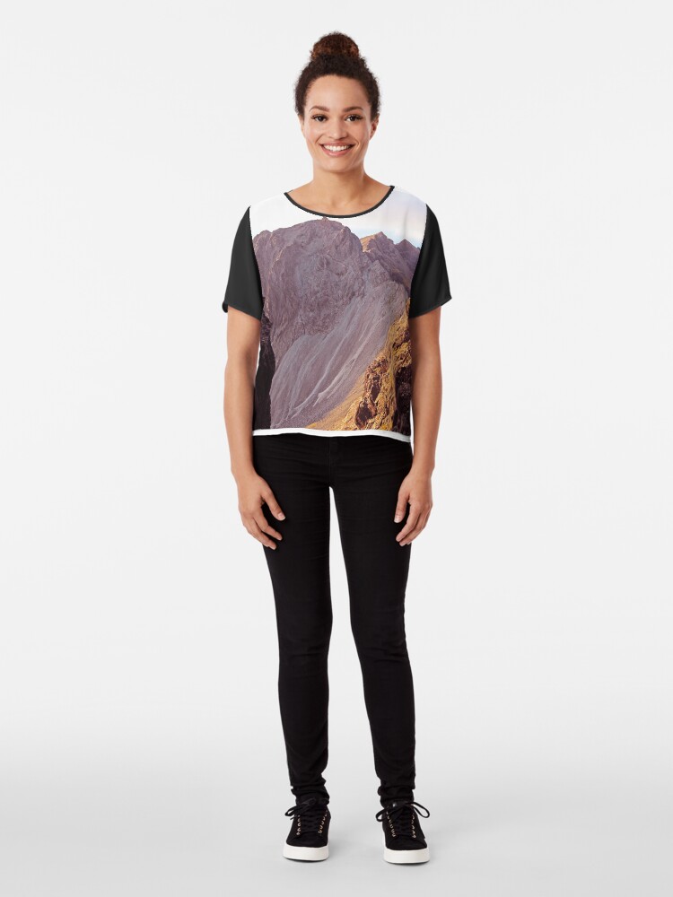 Alternate view of From The Great Stone Chute Chiffon Top
