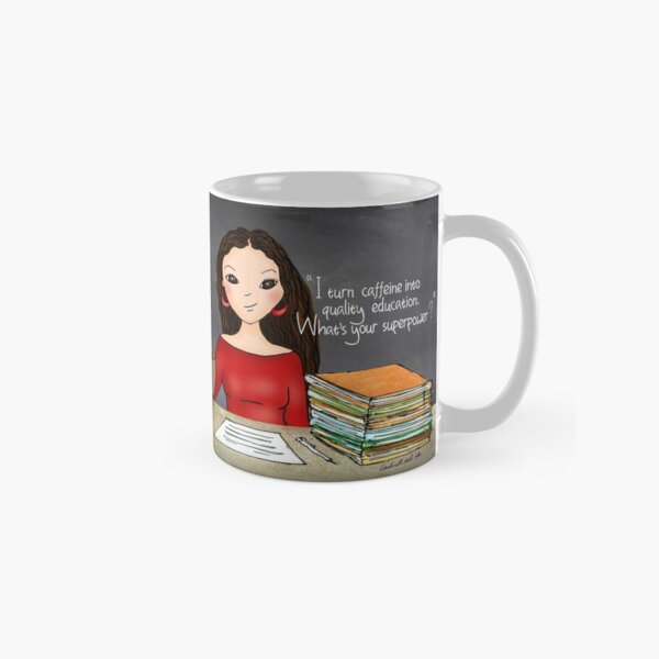 Teacher tote-long wavy Classic Mug