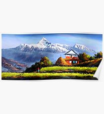 Panoramic View Of Beautiful Everest Mountain Poster