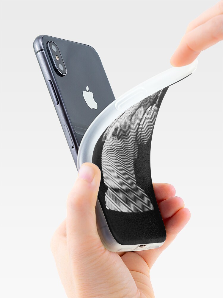 Alternate view of Moai wearing headphones iPhone Case & Cover