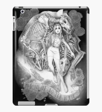 Throw Me To The Wolves (black pen and ink) iPad Case/Skin