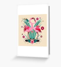 LOVE & FLAMINGO Greeting Card