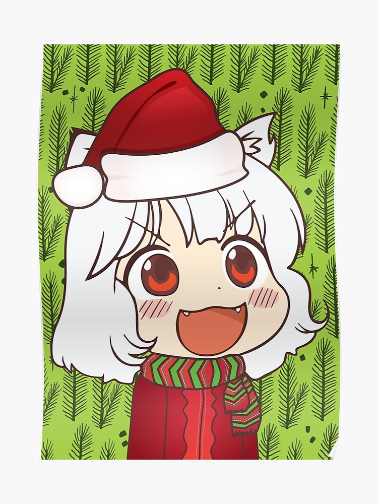 Smug Anime Girl With Christmas Hat