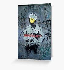 Banksy ''Smiley Cop" Greeting Card