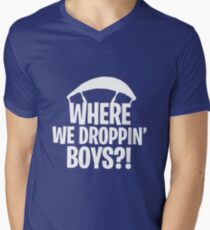 Go All Out Youth Where We Droppin' Boys T-Shirt Men's V-Neck T-Shirt