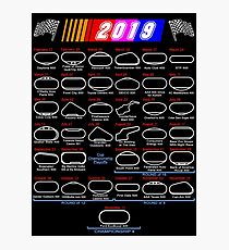 Schedule Nascar Cup Series 2019 Photographic Print