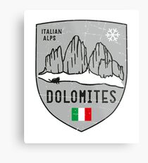 Lámina metálica Dolomites Mountain Italy Emblem