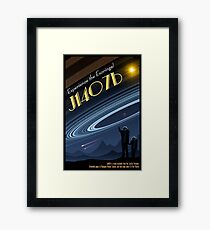Space Travel Poster J1407b Framed Print