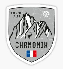 Chamonix Mountain France Emblem Sticker
