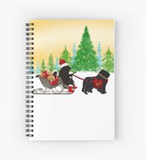 Newfoundland Dog Christmas! Spiral Notebook
