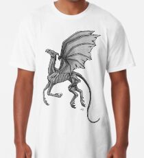 Camiseta larga Thestral # 2 con fondo gris