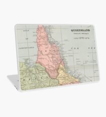 Vintage Map of Queensland Australia (1901) Laptop Skin
