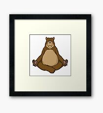 Yoga Meditation Bear Framed Print