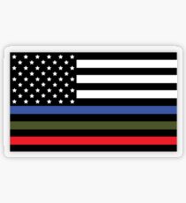 Police, Military and Fire Flag Transparent Sticker